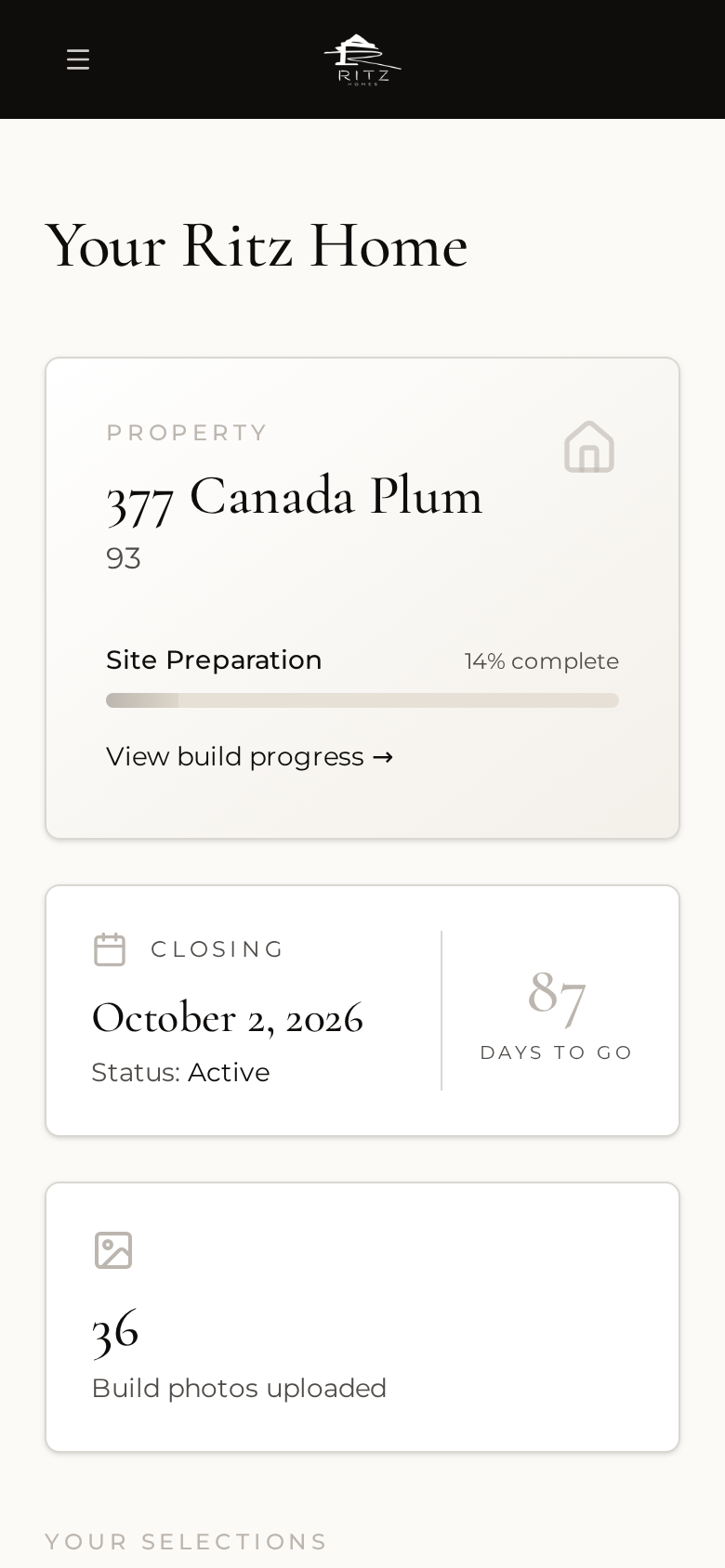 Home Overview screen on phone